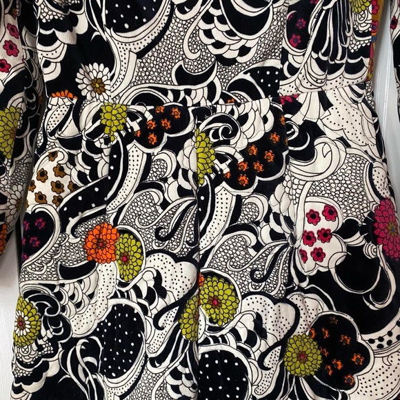 Vintage 60s 70s Jumpsuit Quilted Velvet Psychedelic Paisley Print Extra Small - Picture 6 of 7